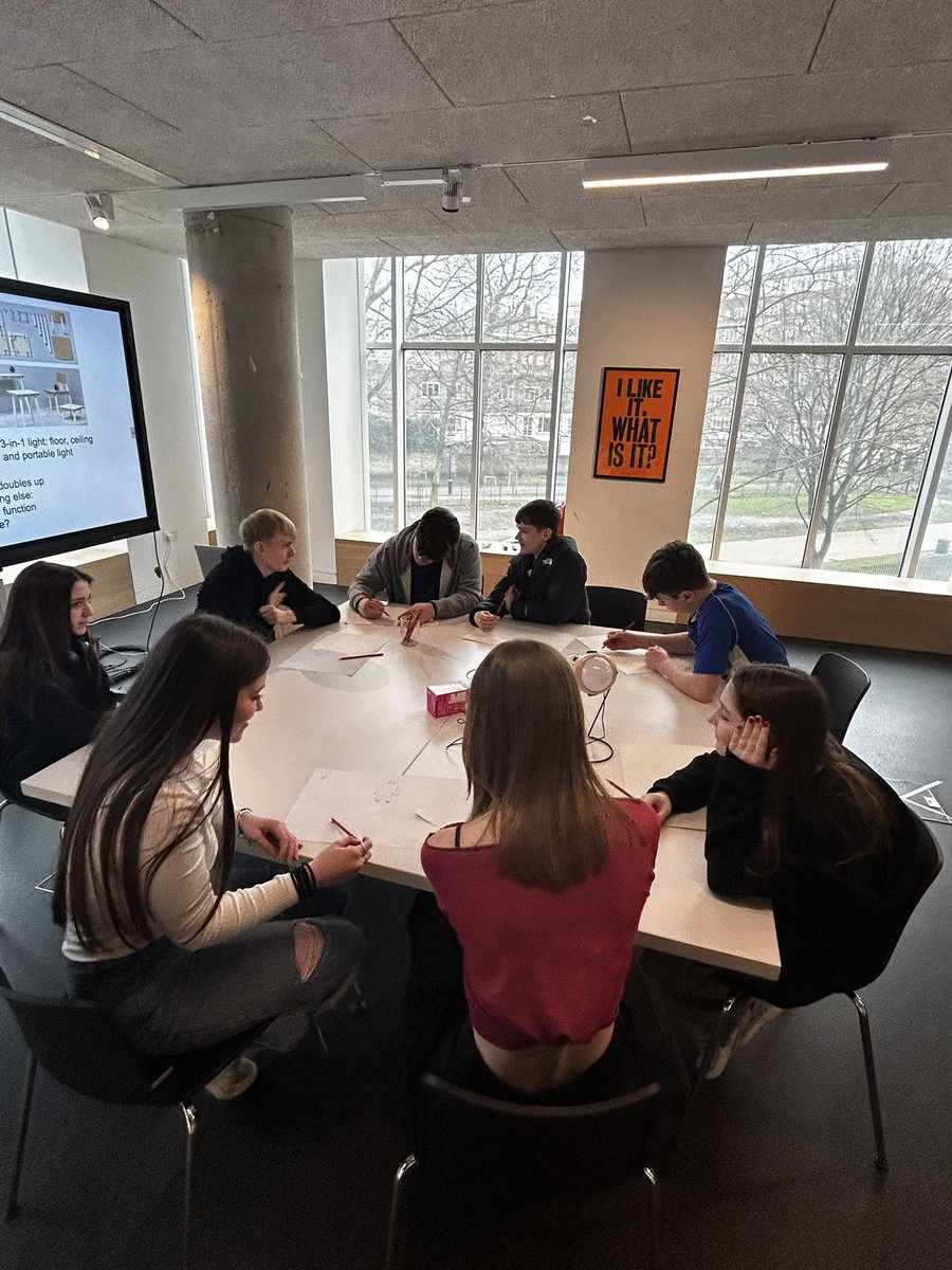 DTBedwasHigh's tweet photo. Pupils undergoing a design workshop creating their own light designs! @DesignMuseum https://t.co/DFtjv7pqTc