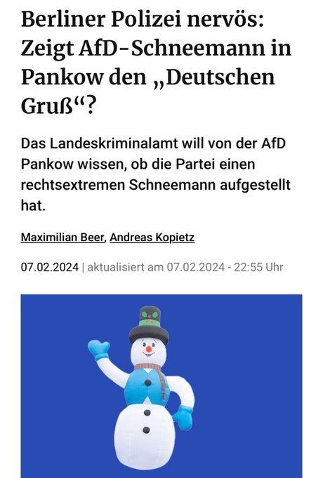 Wer hat Angst vorm weißen (Schnee)Mann? #