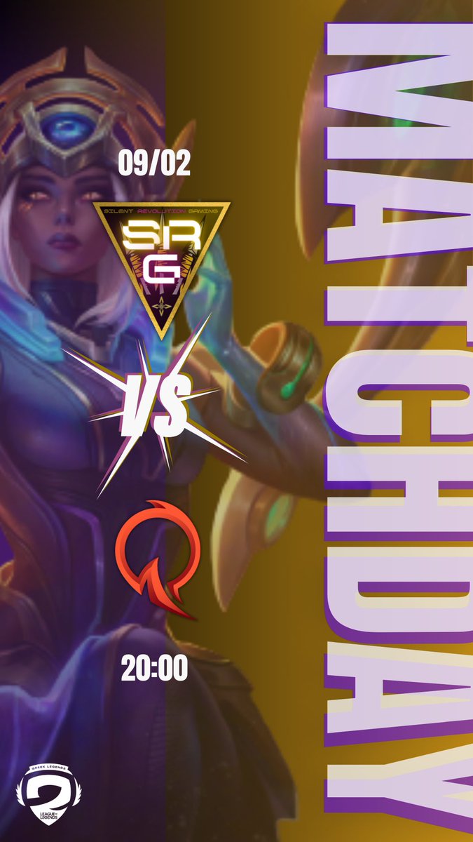 Greek Revolution Esports (@gr3esports) on Twitter photo 🟡MATCHDAY🟣
After a successful 2-0 yesterday we are looking to achieve the same result today versus <a href="/LeagueOfQmistry/">Qmistry League of Legends</a>
20:00 Greek Time
Watch us live on: twitch.tv/gamersunited_tv
#SRGHYPE 🟡MATCHDAY🟣
After a successful 2-0 yesterday we are looking to achieve the same result today versus <a href="/LeagueOfQmistry/">Qmistry League of Legends</a>
20:00 Greek Time
Watch us live on: twitch.tv/gamersunited_tv
#SRGHYPE