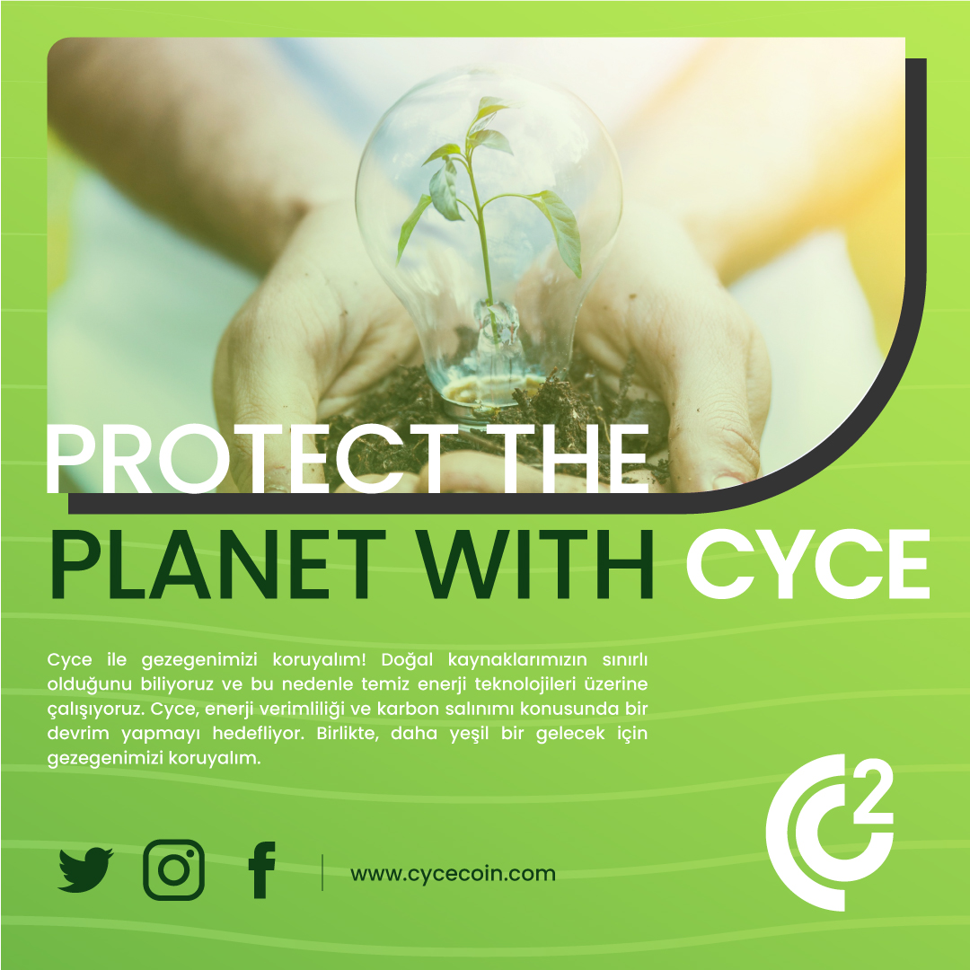 cycecoin's tweet photo. Let's protect our planet with Cyce! We are aware that our natural resources are limited, which is why we are focusing on clean energy technologies. Cyce aims to revolutionize energy efficiency and carbon emissions. Together, let's protect our planet for a greener future.
#CleanEnergyRevolution #GreenFuture #SustainableLiving #CyceForChange #ProtectOurPlanet #RenewableEnergy #ClimateActionNow #EcoFriendlyTech #SaveOurResources #CyceSavesTheDay

Cyce ile gezegenimizi koruyalım! Doğal kaynaklarımızın sınırlı olduğunu biliyoruz ve bu nedenle temiz enerji teknolojileri üzerine çalışıyoruz. Cyce, enerji verimliliği ve karbon salınımı konusunda bir devrim yapmayı hedefliyor. Birlikte, daha yeşil bir gelecek için gezegenimizi koruyalım.
#TemizEnerjiDevrimi #YeşilGelecek #SürdürülebilirYaşam #CyceDeğişimİçin #GezegenimiziKoruyalım #YenilenebilirEnerji #İklimHareketiŞimdi #EkolojikDostuTeknoloji #KaynaklarımızıKoru #CyceKurtarıyor