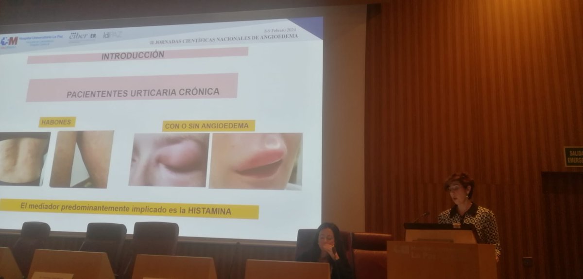 Sº Farmacia La Paz (@farmacia_lapaz) on Twitter photo Hoy, nuestra compañera ,M. Ángeles G, <a href="/Nager08587826/">M. Ángeles González</a> en las II Jornadas Nacionales de Angioedema <a href="/LaPaz2030/">Hospital La Paz 2030</a> nos explica la práctica diaria en la consulta de atención farmacéutica, la #telefarmacia y la estraticación del paciente con #Urticaria crónica #Angioedema Hoy, nuestra compañera ,M. Ángeles G, <a href="/Nager08587826/">M. Ángeles González</a> en las II Jornadas Nacionales de Angioedema <a href="/LaPaz2030/">Hospital La Paz 2030</a> nos explica la práctica diaria en la consulta de atención farmacéutica, la #telefarmacia y la estraticación del paciente con #Urticaria crónica #Angioedema