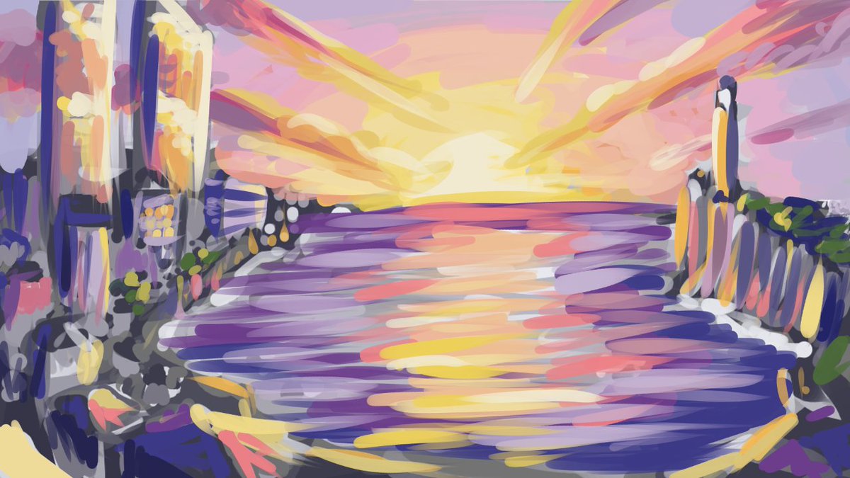 I added a bit of color to my two favorite thumbnail sketches!  Which one do you think should become a full 4k wallpaper?

#thumbnailsketches #colorstudy #colorstudies #helpmepick #colorful #thumbnail #sunset #sunrise #ocean #lighthouse #messy #sea #seaside #art #artist