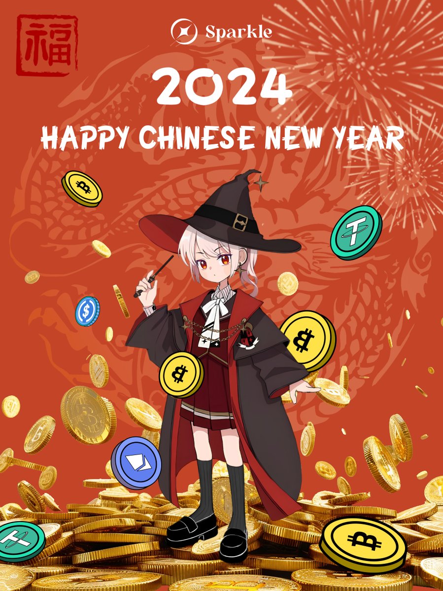 sparklefun2023's tweet photo. “玉兔清辉辞旧岁，金龙闪耀迎新春”— Sparkle Chinese Members

🐉Happy Dragon's Year!🔥

🙌The Chinese New Year symbolizes good fortune, we surely can't skip the tradition of giving red envelopes🧧! To claim your red envelope, you need to 👇

1⃣Follow + RP + Like
2⃣Share your Chinese New Year #greetings with #SparkleDragonYear and tag 3 fens

🔥Let's get into action! We will select 3⃣ lucky individuals to receive the exclusive Chinese New Year red envelopes🧧 on Feb 13 at 10 AM (UTC+8)!

👀PS:  I just glanced at the #Sparkle calendar.  BIG NEWS await you after this Chinese New Year!