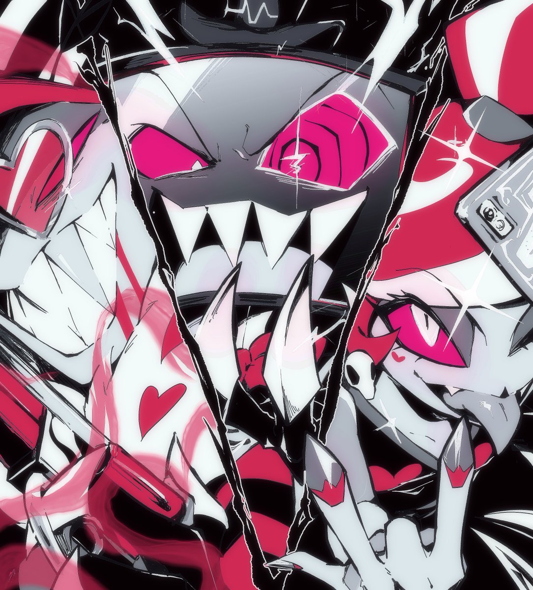 luckyland1985's tweet photo. Vees #HazbinHotel https://t.co/zVDDfB2djv