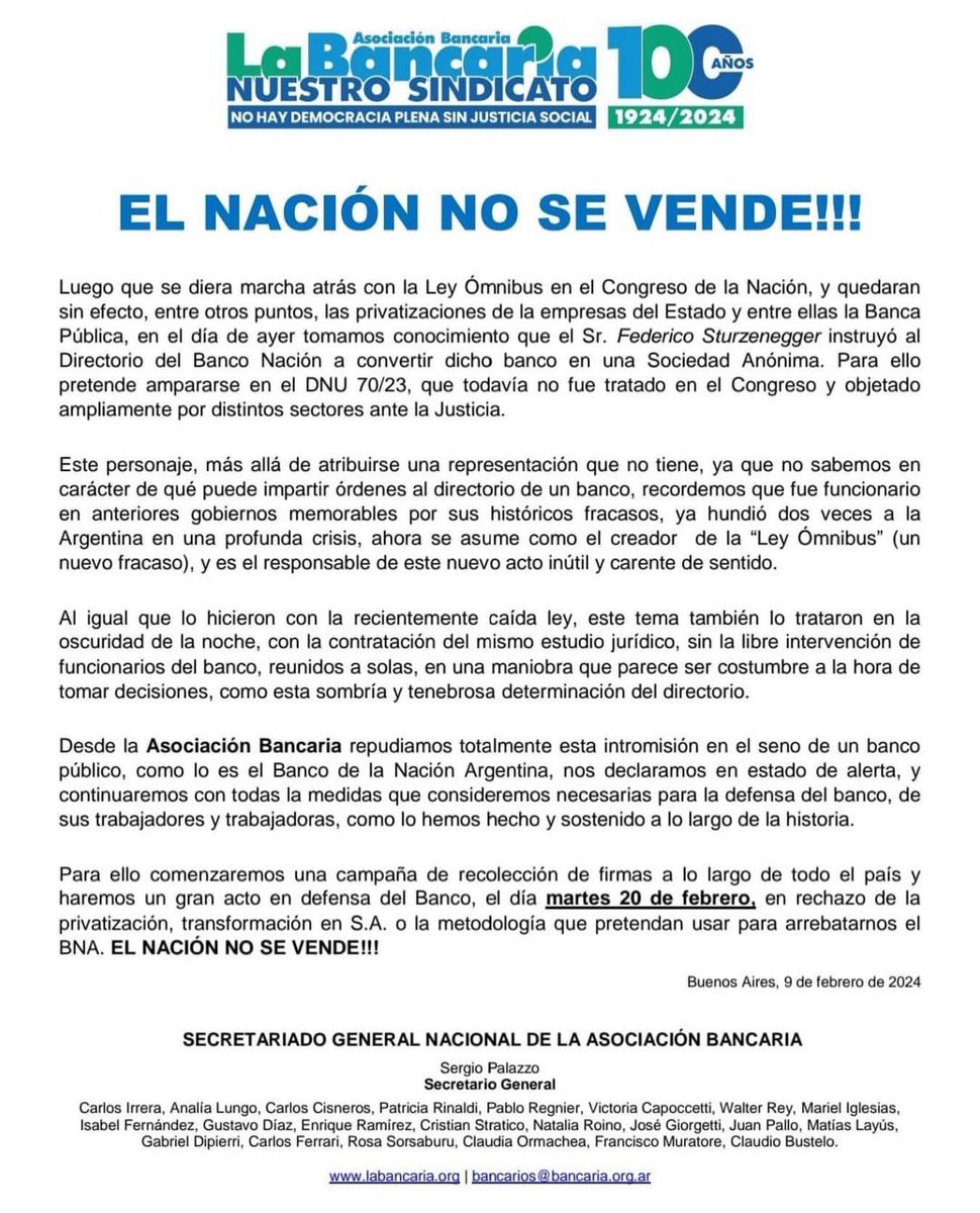 EL NACIÓN NO SE VENDE