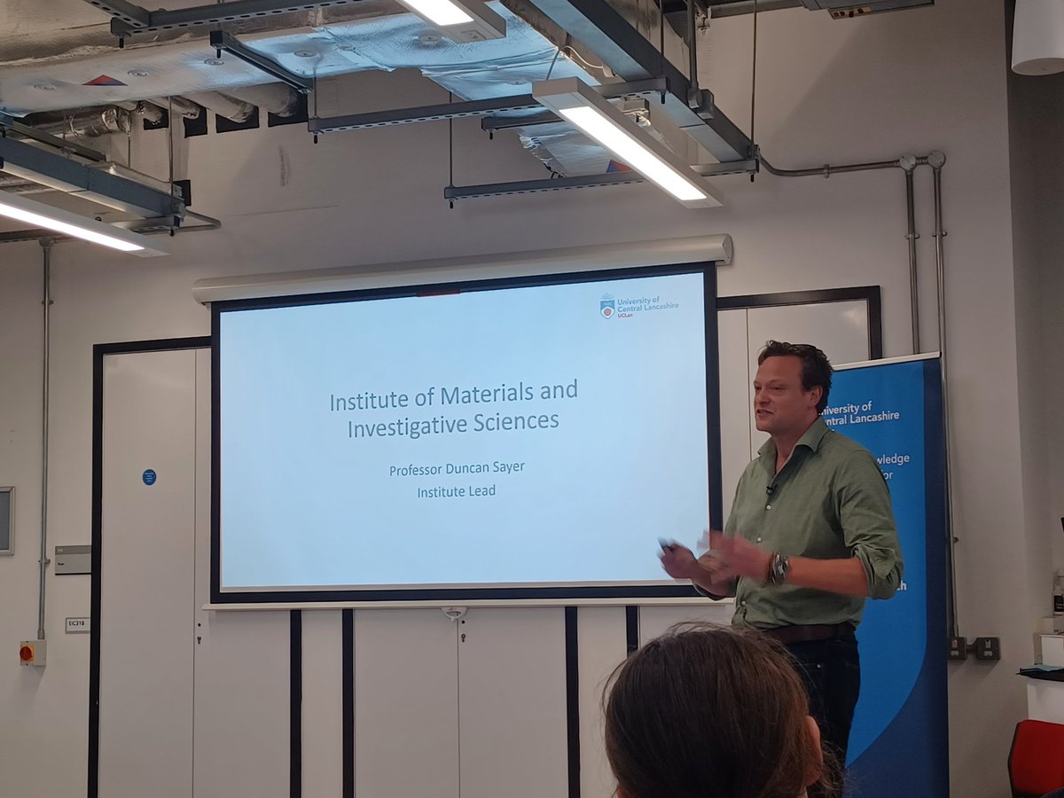 DrCatTennick's tweet image. Professr Sayer  launching our exciting  #Research Institute for Materials and Investigative Science, where field #archaeology, #forensictaphonomy, #smartmaterials,  #fire, #hazard, #forensic, #DNA, #chemistry and  #anthropology  researchers are doing amazing work  @UCLanResearch