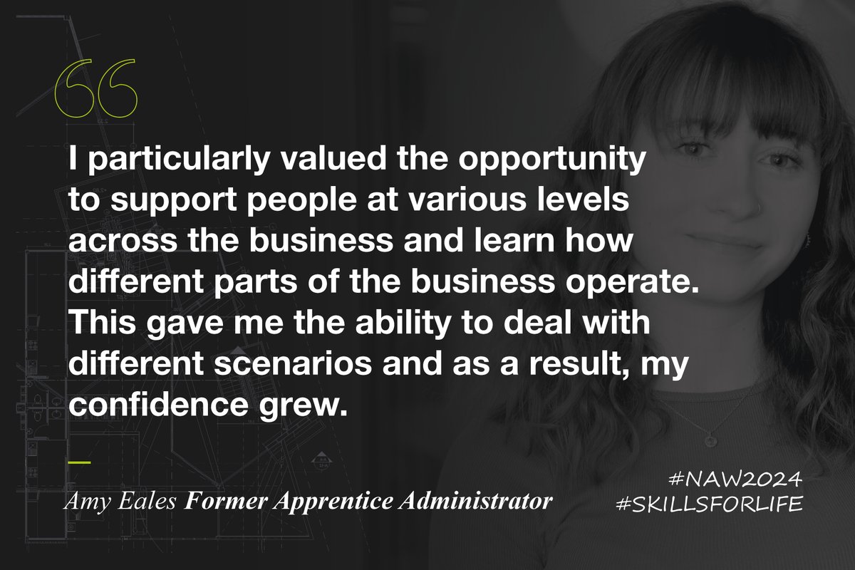 Looking back on her apprenticeship with us, former Apprentice Administrator, Amy Eales, says that the opportunity to work across different aspects of the business was what made her the professional she is today. #NationalApprenticeshipWeek #skillsforlife #NAW2024