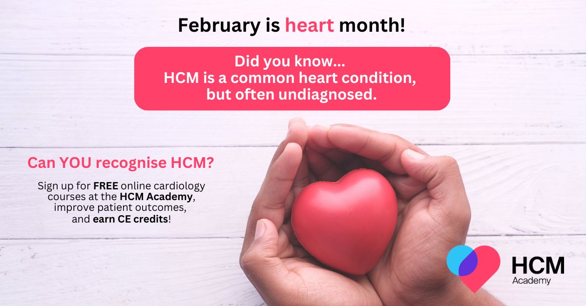 What don't you know about hypertrophic cardiomyopathy (HCM)? Find out here by registering to thehcmacademy.com FREE on-line course series and gain CE credits. thehcmacademy.com/registration/?… #medicaleducation