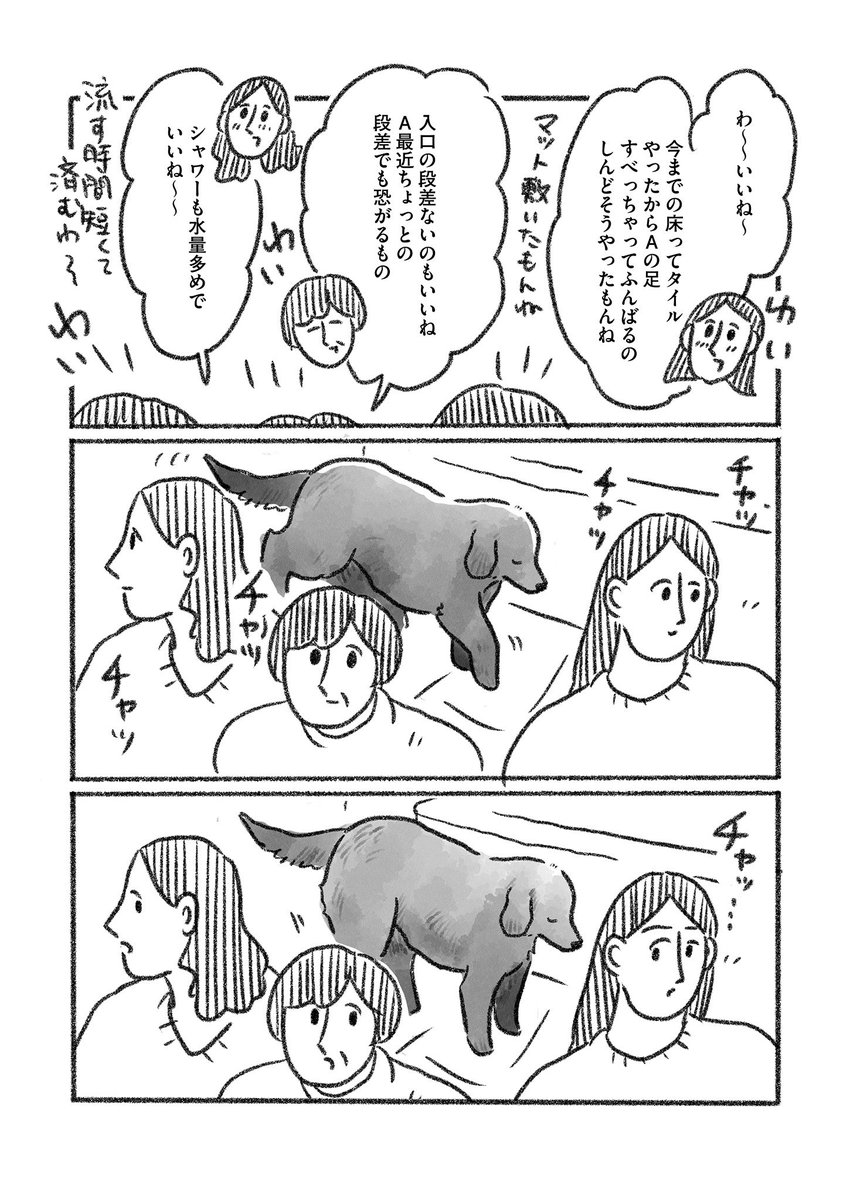 老犬とお風呂(2/2)  他の絵日記たちもリンク先からたくさん読んでいただけます🐕‍🦺🦮ぜひ大切なことが描いてある「はじめに」からお読みください💐 