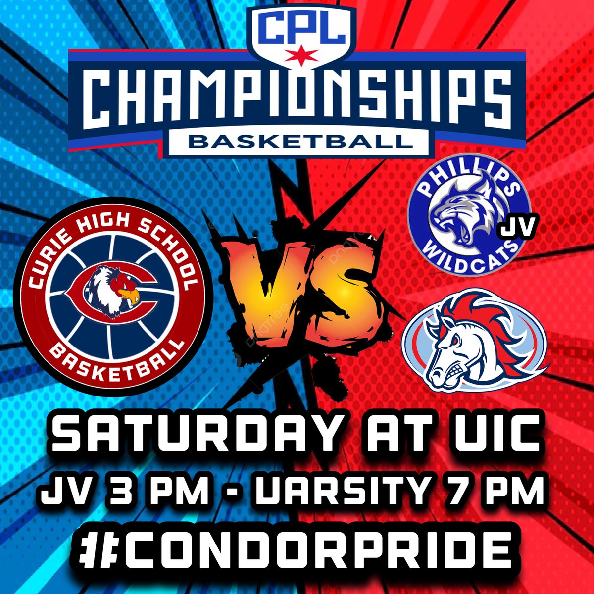 Condor Nation, come out and support both our JV and Varsity teams this weekend as they compete for the CPL Championships! Go, CONDORS!

#CondorPride #YouShouldveBeenACondor