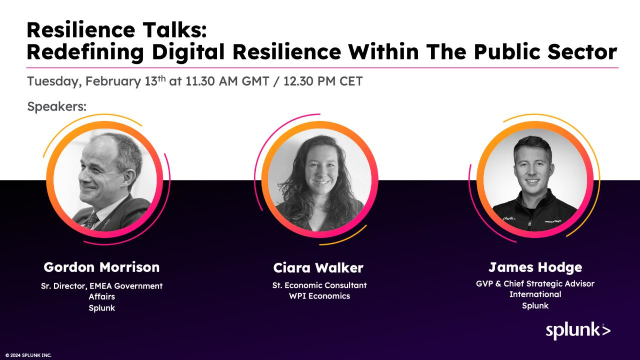 sknuutin's tweet photo. Join Splunk and WPI Economic for a LinkedIn Live on the key takeaways from the “Developing #DigitalResilience” reports and explore how governments in Europe should update their approach and understanding of digital resilience. Register now! https://t.co/5uZVPe2QKd https://t.co/gVzwZuQV8L