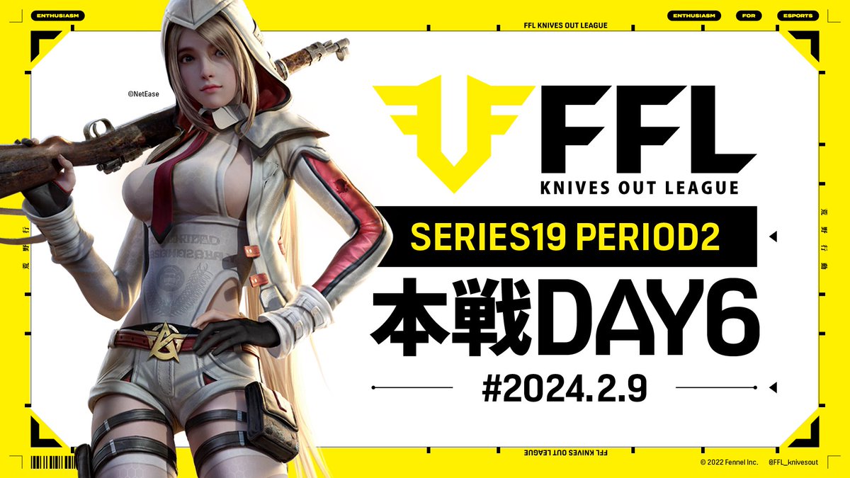 FFL_knivesout's tweet photo. 【SERIES19 PERIOD2 DAY6】

実況:仏
解説:祝祭ぴあの

🔗 https://t.co/Jt7S3Jg4Dh

DAY5もやはり『Carla』が強かった...
しかし、『モブ吉家』もKOPLから好調維持し4pt差の2位👀

PERIOD,SERIES共に3位以下のポイントが拮抗する中、上位入賞するのはどのチームか...!

今夜も熱い戦いを見逃すな‼️ https://t.co/5DpeUjTlfv