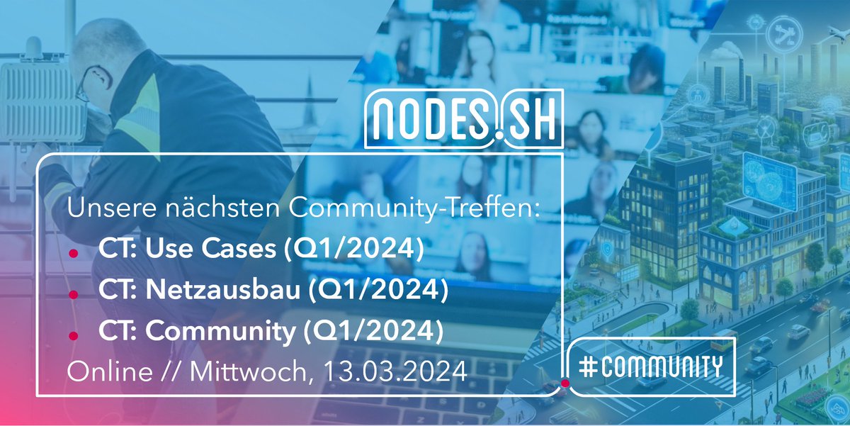 In Schleswig-Holstein sind über 400 neue Gateways im TTN. Zeit, sich erneut zu treffen und Erfahrungen auszutauschen bei unsere ersten Community-Treffen 2024. Mehr Infos und Anmeldung: nodes.sh/community/wir-…