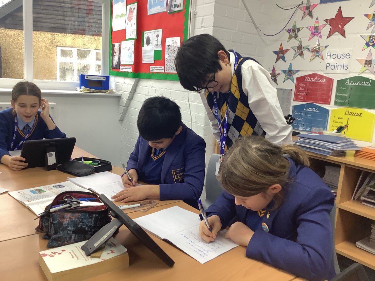 Year 6’s new teacher for the day has them hard at work in English!
#learningisfun 
##excellenteducation