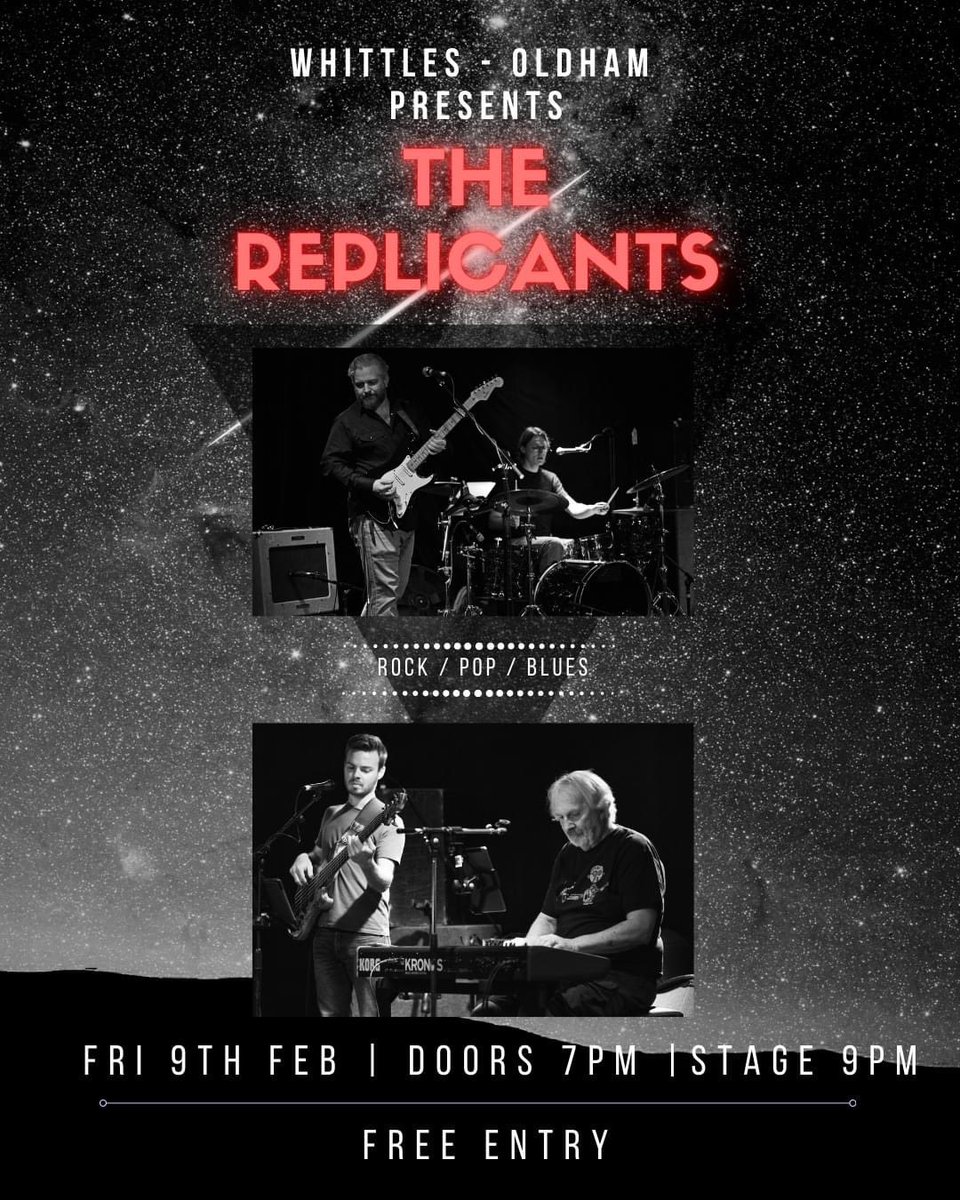 TONIGHT we’re back at #Whittles #oldham! Doors 7pm | Onstage 9pm! Join us! #livemusic #rockmusic #bluesmusic #popmusic