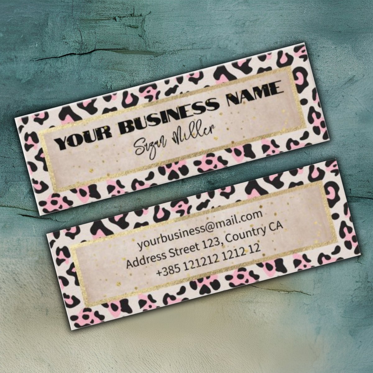 SasyallGraphics's tweet photo. Cheetah Pattern And Gold Vintage Mini Business Card
▶️https://t.co/Mivc87kvmd
#businescard #zazzlemade #GraphicDesigner https://t.co/IFZ2arPion