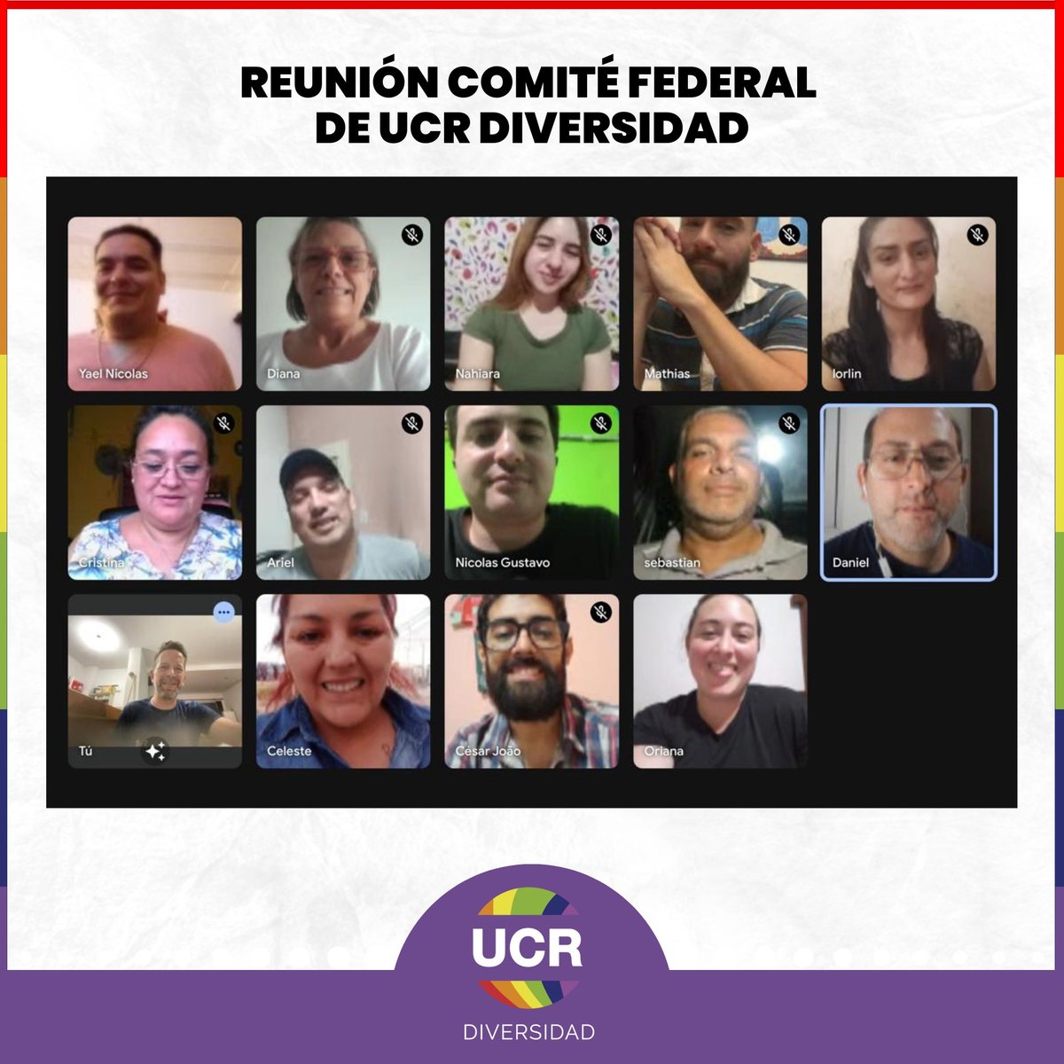 El día de ayer, el presidente de UCR Diversidad @NicolasGiri encabezó la reunión del Comité Federal de UCR Diversidad, con la participación de presidentes distritales de Jujuy, Prov. de Buenos Aires, Misiones, Mendoza, CABA, Chubut, Catamarca, Santa Fe, Neuquén, (+)👇