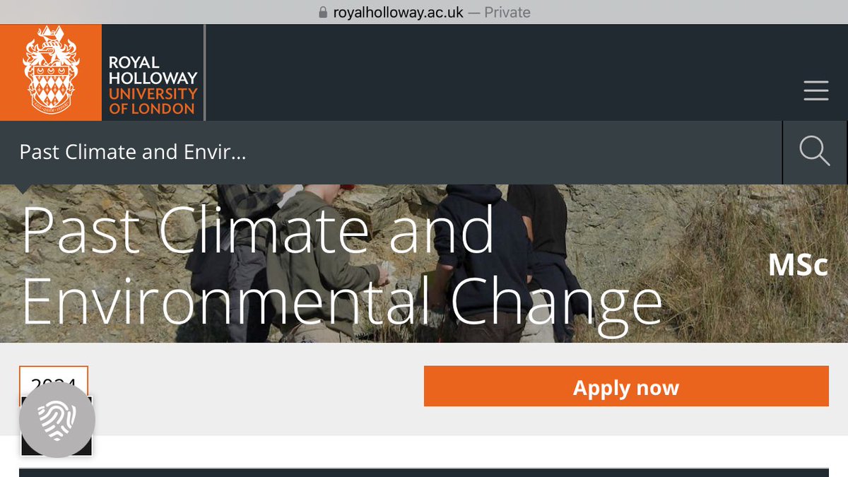 Are you interested in past and current climate change? If so, why not apply to our MSc in this subject? This MSc is an update of our internationally recognised MSc in Quaternary Science. royalholloway.ac.uk/studying-here/…