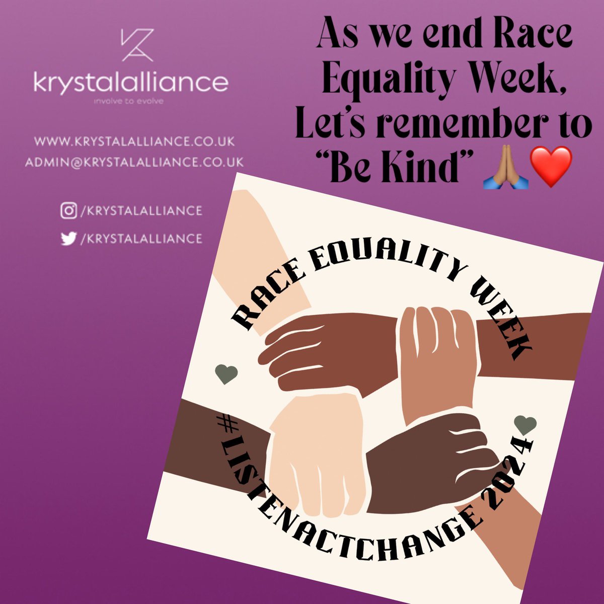Race Equality Week ✊✊🏻✊🏼✊🏽✊🏾✊🏿 #RaceEqualityWeek #BeKindAlways #EqualityForAll #equalityandinclusion