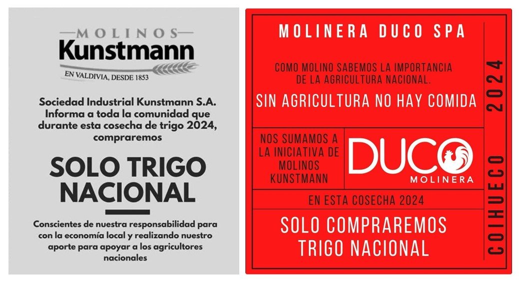 Chile consume 2,3 mill de ton de Trigo al año.
Chile produce 1,1 mill de ton de Trigo al año.
Debemos importar 1,2 mill de ton de Trigo al año. 
Esta campaña de algunos Molinos, por muy bienintencionada que sea, está lejos de ser una solución. Parece más bien algo populista.
