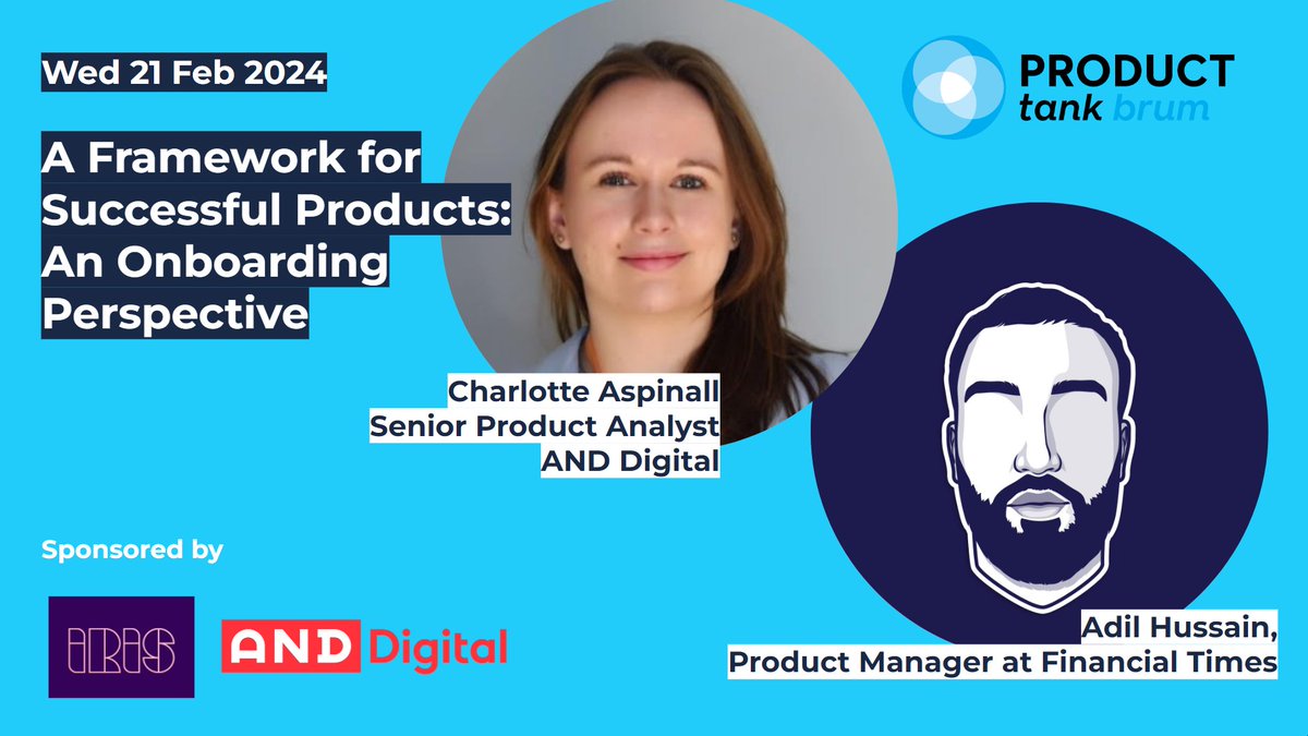 Crafting Captivating Product Experiences:

Join us to learn a framework for standout product experiences and better onboarding. Discover why non-traditional users are key to success.

linkedin.com/in/charlotteis…
linkedin.com/in/adilh1

Location - 6 Brindley Pl, Birmingham B1 2JB