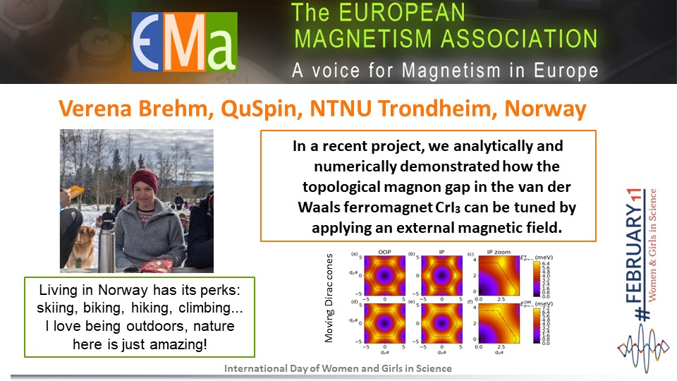 Next up is Verena Brehm, a PhD student in the Center for Quantum Spintronics at @NTNU, who is also this week's DPG #PhysikerinderWoche @Physikerinnen!