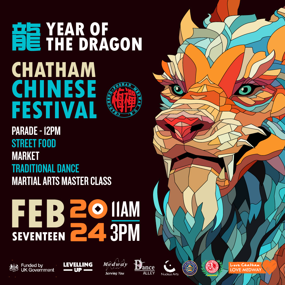 HalpernFoundCEO's tweet photo. One week to go until the #Chatham #ChineseNewYear2024  celebrations.  Join us in Chatham High Street on the 17th for an amazing celebration for #Medway

Check out the details at https://t.co/w2myeDrSLy https://t.co/5HUMrDQSiB