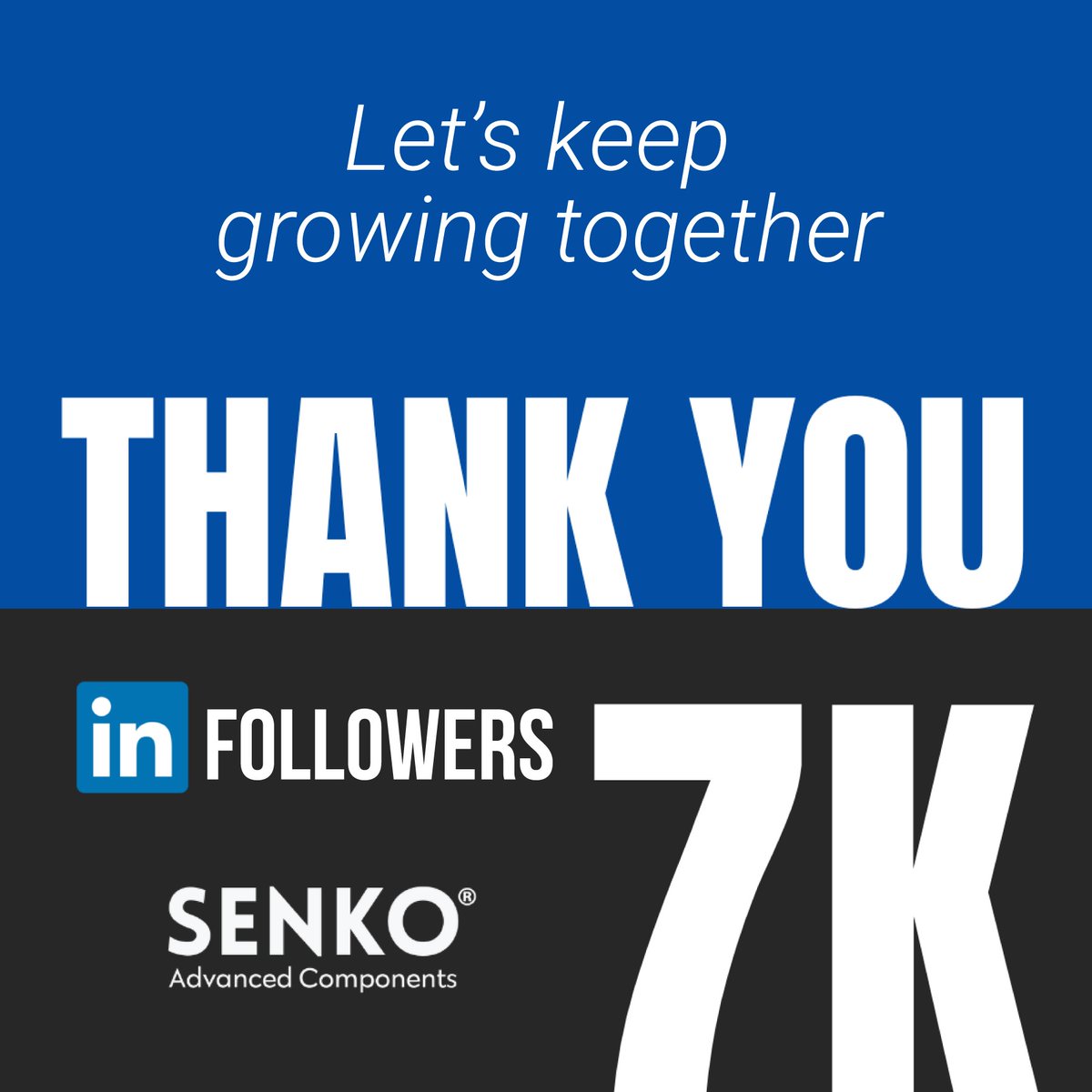 Senko Advanced Components (@senkoconnect) on Twitter photo We are thrilled to announce that we have reached 7,000 followers on LinkedIn! 
This is a huge milestone for us and we want to thank you all for your amazing support and engagement. 
SENKO – We Value Every Connection
#senko #fiberoptics #7000followers We are thrilled to announce that we have reached 7,000 followers on LinkedIn! 
This is a huge milestone for us and we want to thank you all for your amazing support and engagement. 
SENKO – We Value Every Connection
#senko #fiberoptics #7000followers