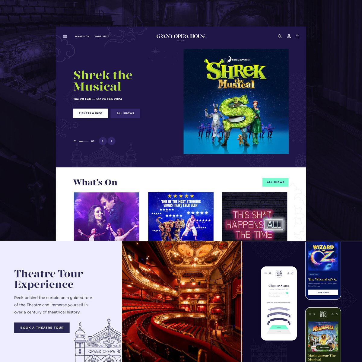 eyekiller's tweet photo. Check out the new @gohbelfast website built on @CraftCMS with seamless @spektrix iframe/API Integration; the site is designed to support the iconic theatre expand its audiences and showcase its heritage and creativity. Check it out here: https://t.co/vTNYVU5AAS https://t.co/02AWagKrJ8