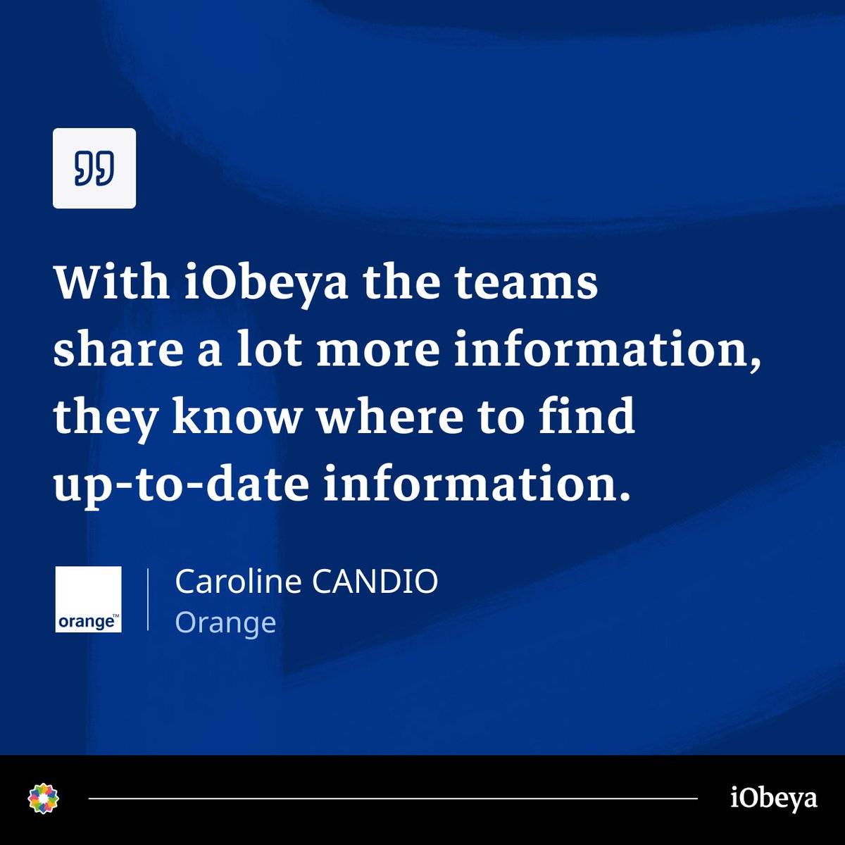 iObeya's tweet photo. [Customer Story] Digital team rooms based on #Obeya principles bring teams together and collaborate, regardless of location.

Thank you Orange and Caroline Candio for your testimony!

Learn more about virtual #collaboration here 👉 https://t.co/8TVAUce2vo https://t.co/SUCmN1Wiq9