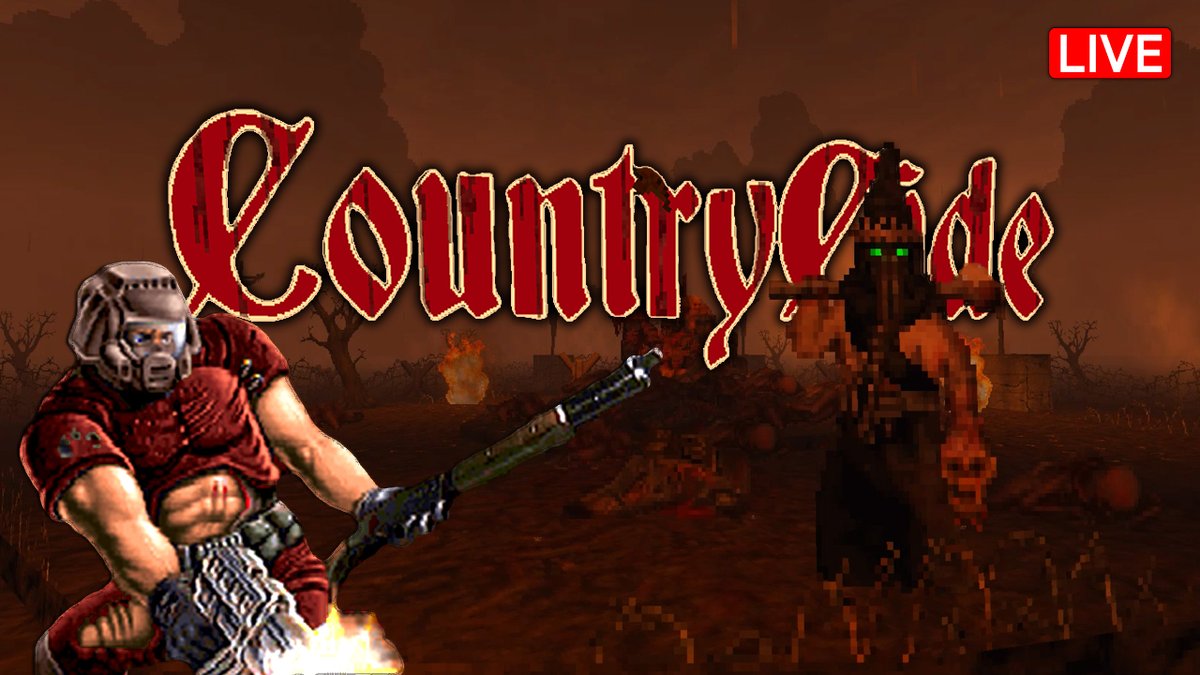 hyacsho's tweet photo. Finally, playing CountryCide Doom this weekend!
Pretty excited actually, and big love to all those who suggested it!
#Doom #DoomWads https://t.co/xVJpaEMLmx