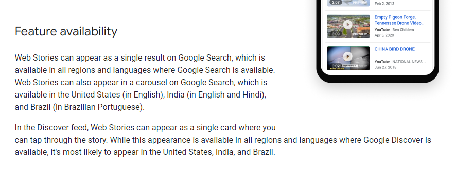 The demise of Web Stories begins. And it makes complete sense. The latest update from Google is that Web Stories do not show in Discover in a Stories carousel anymore. And Stories will NOT show in Google images anymore. Also, I think grid view for Web Stories in Search is not a