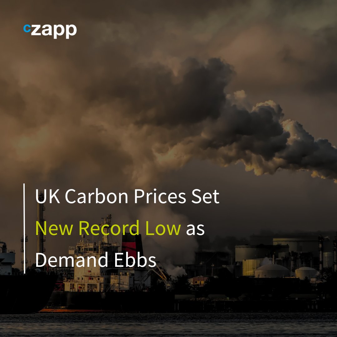 UKA futures fell to GBP 31.30 last week after having been as high as GBP 99 in 2022. Mild weather and reduced power demand are depressing demand for allowances. Full report available here: ow.ly/LB2450QzxXN #UKAfutures #weather #carbonemissions #carbonmarket