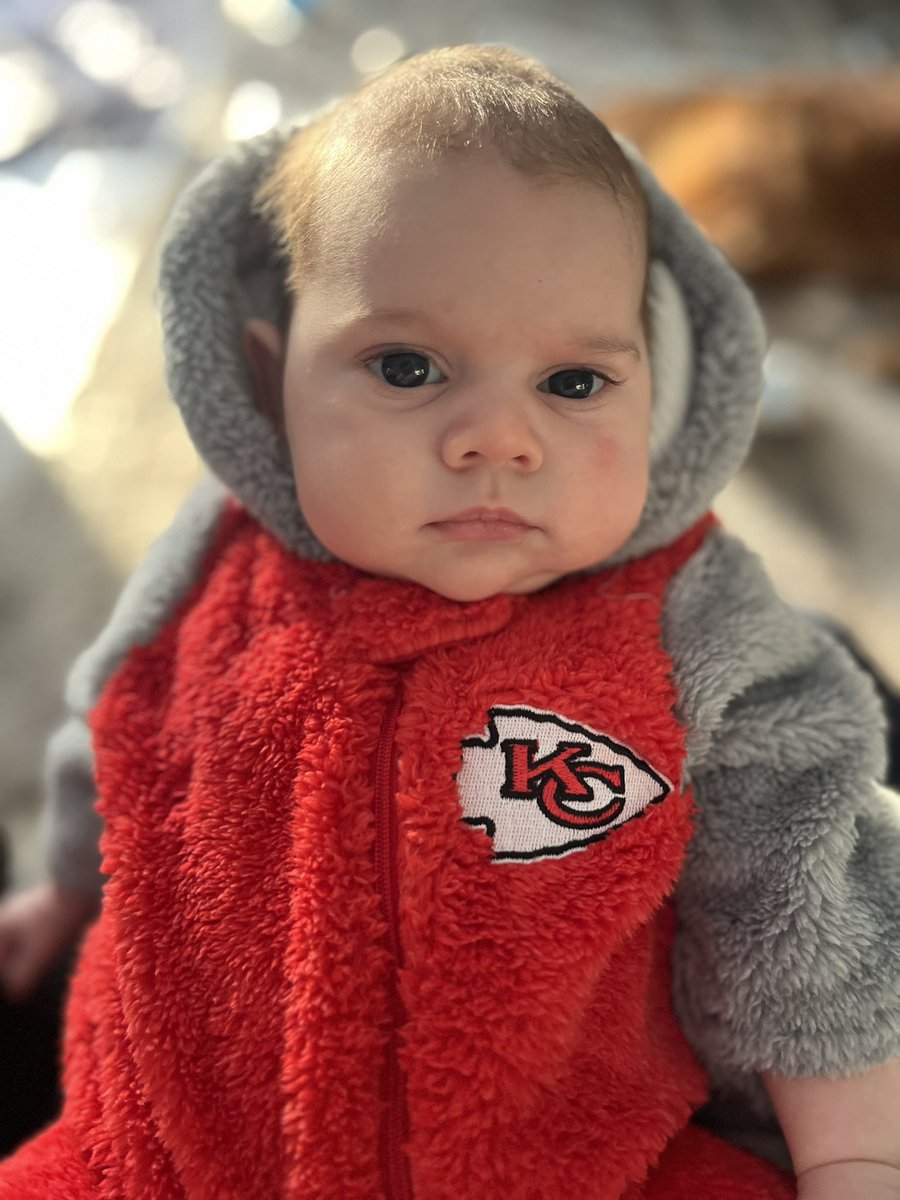 mrschesnut5's tweet photo. I guess this is his game face..he’s ready for the big game! #redfriday https://t.co/OYIVeNE3HE