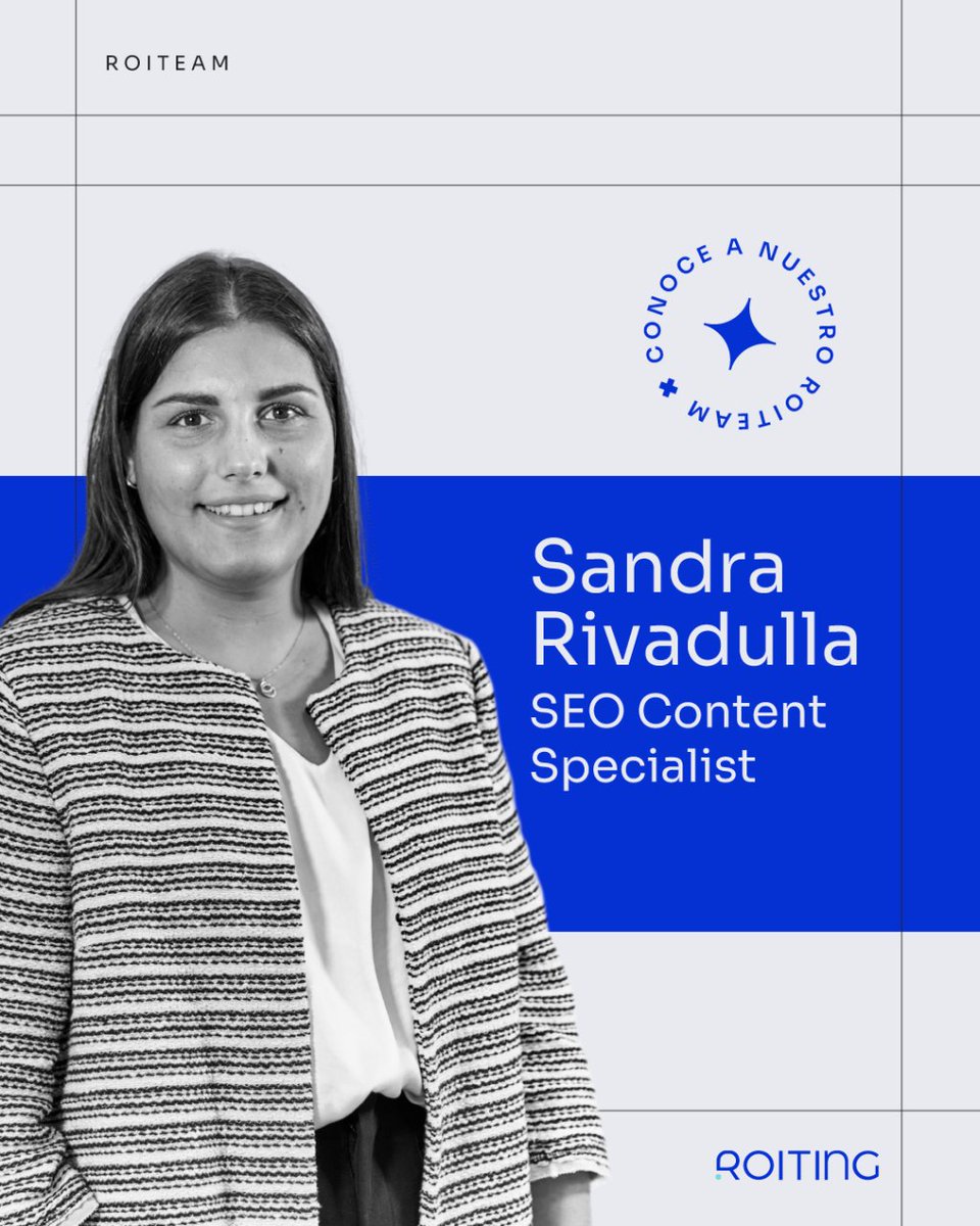 roiting's tweet photo. ¡Bienvenida al #ROITEAM Sandra! 💖
Llegada desde Galicia y tras 1 año de formación con nosotros, es un placer dar oficialmente la bienvenida a nuestra nueva SEO Specialist 🔎🌐 https://t.co/DGbPBKxZ7M