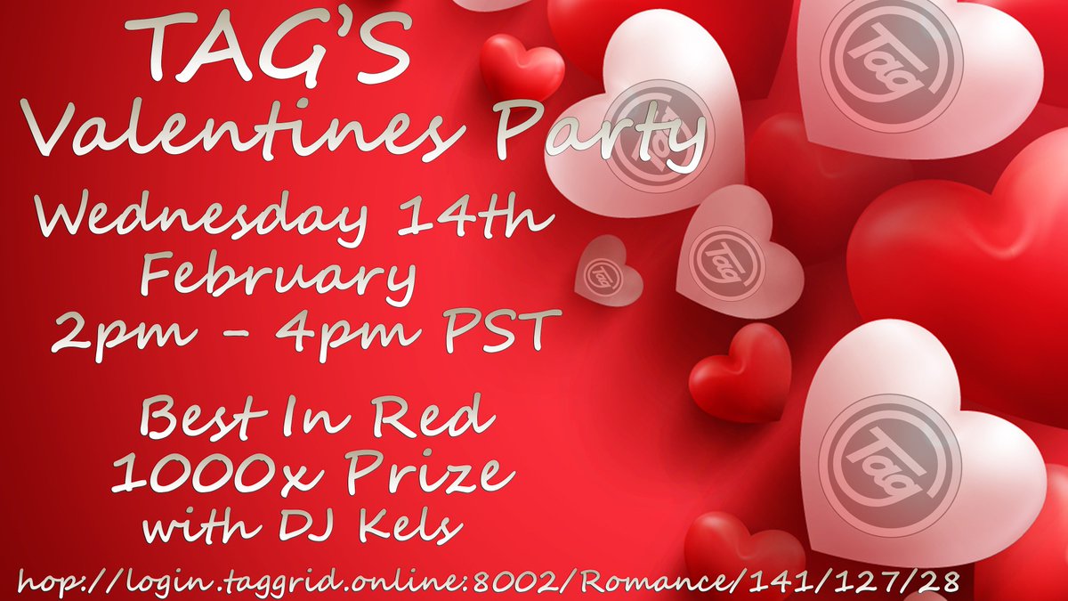 Tag_Grid's tweet photo. Join us as we celebrate the day of love. It wont all be hearts and flowers though, we like to turn it up a notch too" https://t.co/5X1JoRCnuO #TagGrid #virtualworlds #Metaverse #SecondLife #opensim #virtualworld #Virtual #music #ValentinesDay #valentinesday2024 https://t.co/7zm7M5Fzzq