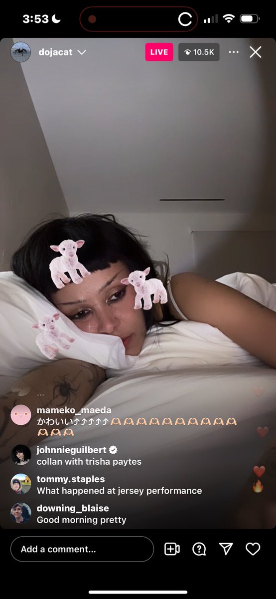 k0rnbreadluvr's tweet photo. thread of johnnie in doja cat chat before she got mad😭 https://t.co/Rqsecxm400