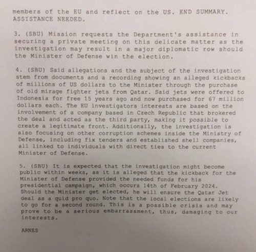 muchlis_ar's tweet photo. Ini dokumen telegram komisi anti
korupsi EU ke Kedubes AS di Jakarta. 

Knp ada telegram seperti ini? Karena EU dan AS saling kerjasama. Saling kasih warning. 

Kalau Prabowo yg menang, Uni Eropa juga yang akan dibikin sibuk menjelaskan keterlibatan salah satu perusahaannya dalam skandal korupsi pembiayaan kampanye nya.