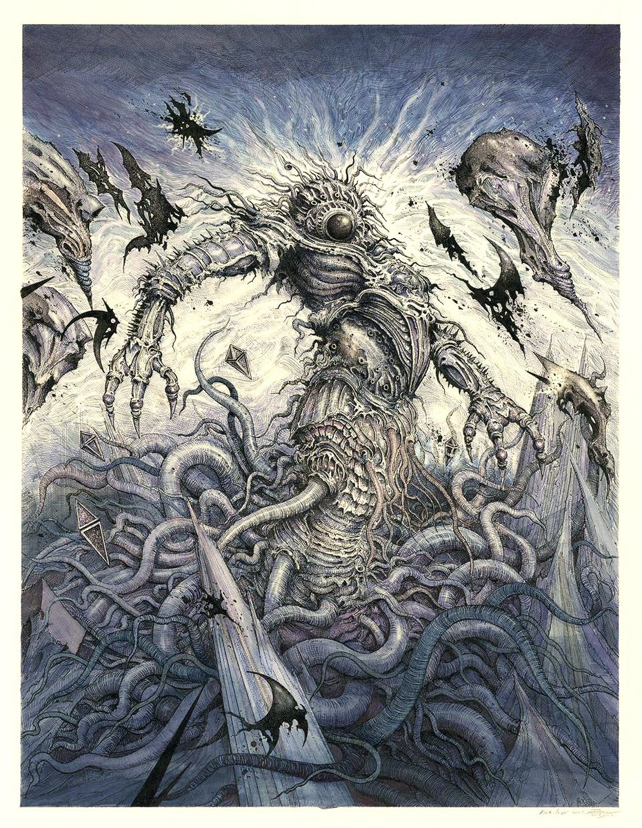 Evan T 🐍🧡 (@slithergaunt) on Twitter photo <a href="/ianmillerstudio/">Ian Miller</a>'s Kozilek card for Magic: the Gathering is such a gorgeous piece. I went out of my way to find the card and built a whole commander deck around it out of sheer reverence. Makes me want to get off my butt and draw more every day. A thing of beauty 🧡 <a href="/ianmillerstudio/">Ian Miller</a>'s Kozilek card for Magic: the Gathering is such a gorgeous piece. I went out of my way to find the card and built a whole commander deck around it out of sheer reverence. Makes me want to get off my butt and draw more every day. A thing of beauty 🧡