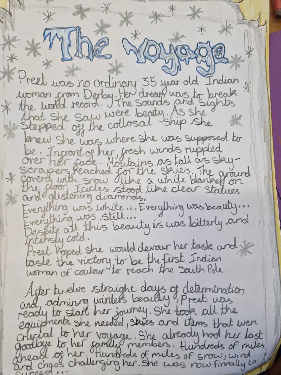 StrelleyAcademy's tweet photo. @PreetChandi10 Our year 6s have been inspired by your amazing adventures to write stories with you as the main characters. We'd love to send them to you.
#WeAreDjanogly #TheDSAWay
#PolarPreet https://t.co/vGT7MQu2Jf