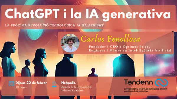 🚀 ChatGPT i la IA Generativa: la propera revolució tecnològica ja ha arribat

✨Estàs preparat per endinsar-te en el fascinant món de la intel·ligència artificial generativa? Una experiència única al nostre proper meetup!

📆22/02 - 19h
📍Neàpolis

ℹ️bitly.ws/3cMV7