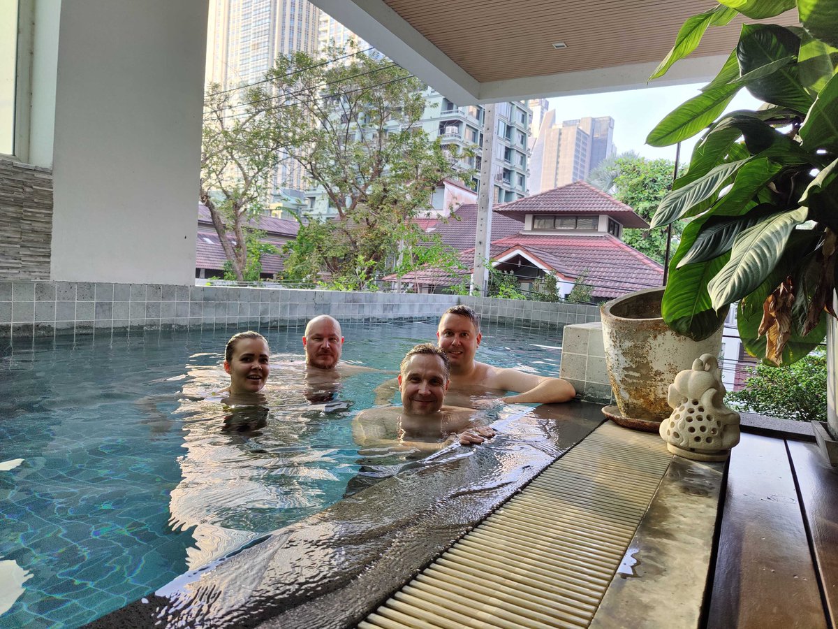 CodemateLtd's tweet photo. If you are working at Codemate and Finnish winter feels too long and cold, you can escape to our Bangkok office!
Right now couple of our Finnish mates are enjoying meeting Bangkok mates and the warmer climate ☀️
#GoForward #Codematelife https://t.co/xgfWsuy8RX