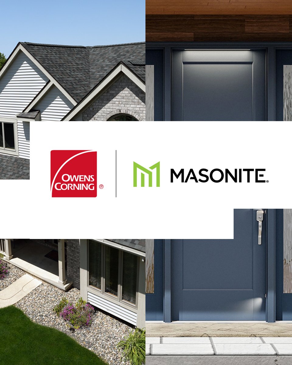We Are Owens Corning (@owenscorning) on Twitter photo Today we announced we entered into a definitive agreement to acquire <a href="/MasoniteDoors/">Masonite Doors</a>, strengthening our position in building & construction materials. #WeAreOwensCorning
Learn more here: bit.ly/495FmGf Today we announced we entered into a definitive agreement to acquire <a href="/MasoniteDoors/">Masonite Doors</a>, strengthening our position in building & construction materials. #WeAreOwensCorning
Learn more here: bit.ly/495FmGf