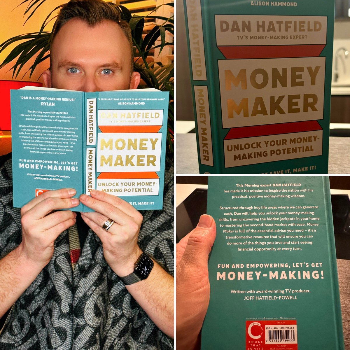 Beyond excited to have our very first printed book in my hands! Money Maker is available to pre-order now and will be released 29th February. @danhatfieldpawn and I are so overwhelmed by all the support and our amazing team @HodderBooks @HodderCatalyst get your copy now 📖