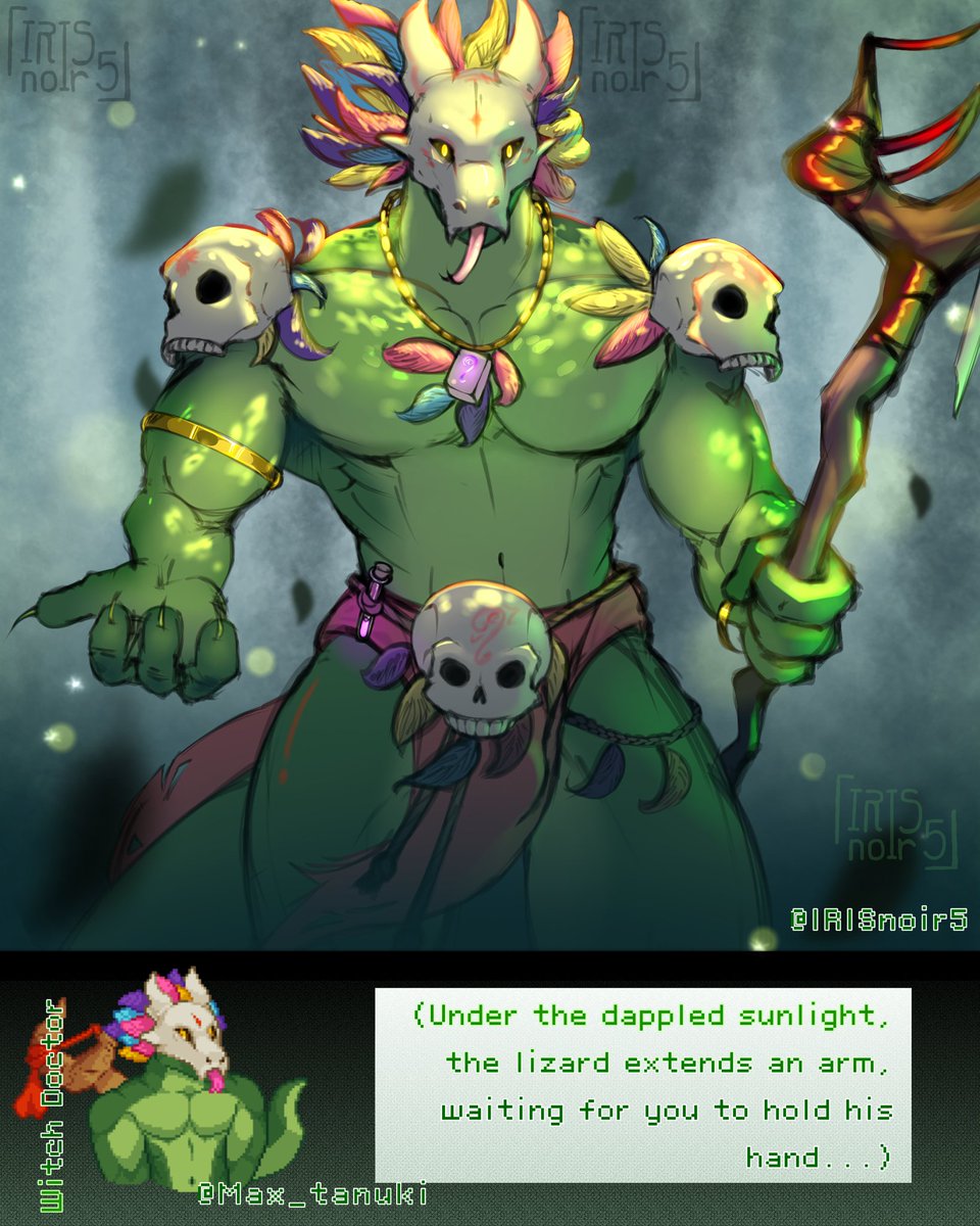 "Which doctor am I? The Witch Doctor am I."

Made by me and <a href="/Max_tanuki/">Maxelliam</a>

#furry #furryartwork #furryart