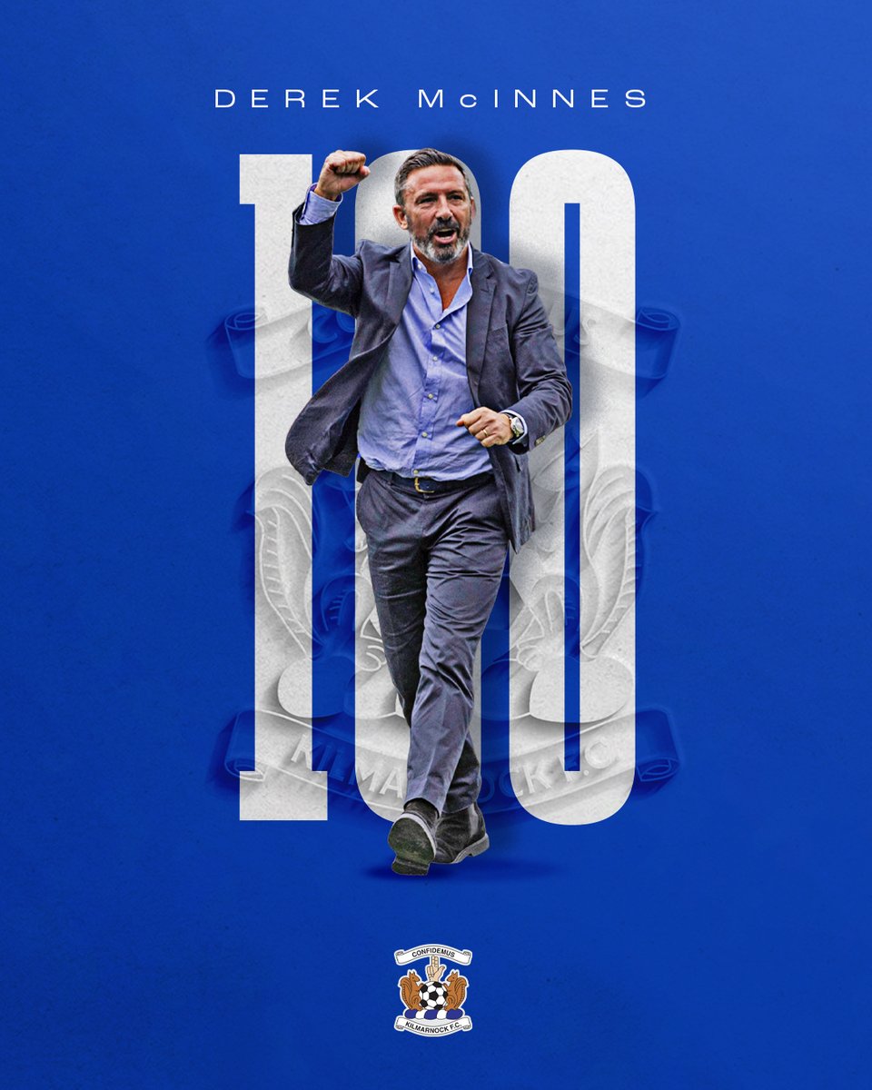 Match 1⃣0⃣0⃣ for the gaffer at Kilmarnock today.

Let's make it one to remember 💙