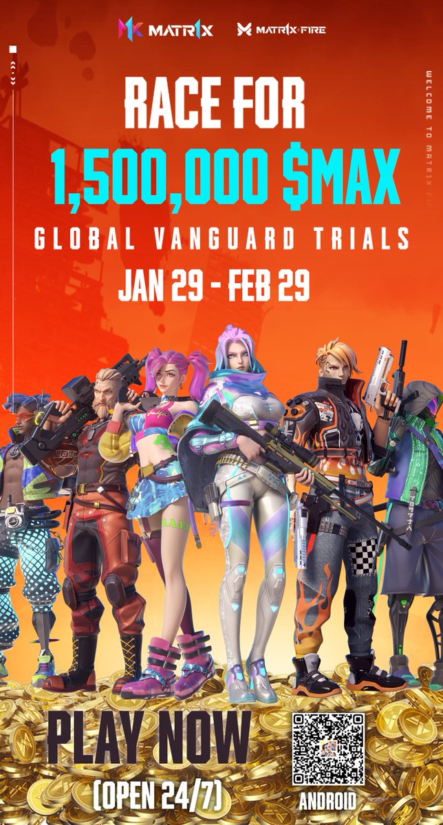 💥 MATR1X FIRE Global Vanguard Trials prize pool has tripled to 1,500,000 $MAX! Dive in by Feb 29👉 matr1x.io/max-event/race Android(Google Play): play.google.com/store/apps/det…