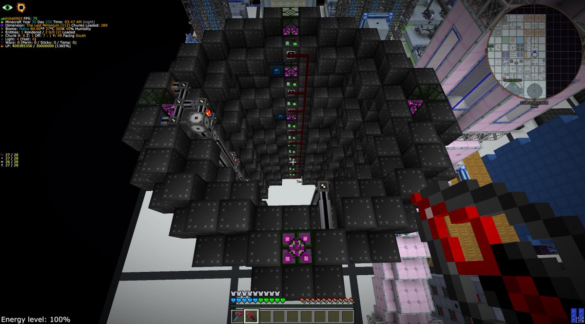 shiita_0903's tweet image. EoHでの発電はかなり先になりそうなので発電強化。Mk5燃料と発電機64台で1TEU/t
Shirabonを発電に回す余裕はなかった
#GTNH