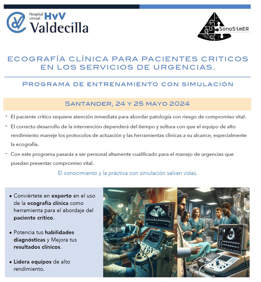hvvaldecilla's tweet photo. ➕Rapidez
➕Precisión
🟰 Mejores Diagnósticos
🔜Mayor y Mejor Supervivencia 😃

¿Cómo? 🤔🤔🤔
👉Usa Ecografía como un experto y lidera equipos con soltura y seguridad

📢Nuevo programa diseñado por equipo Sonosimer: https://t.co/Usr1tYCK63

#SomosValdecilla https://t.co/PZVBRhsAbM