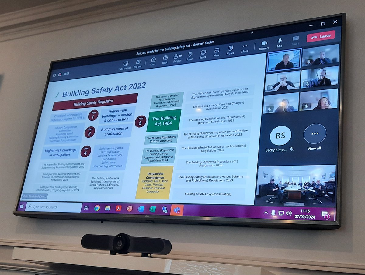Thank you to Assent Building Control Ltd for an excellent presentation on the Building Safety Act 2022 and secondary legislation. We were delighted to be joined by @MyGreatPlace, @peaksplains, @YourGuinness and @CaddickConstruction. #affordablehousing #buildingcontrol